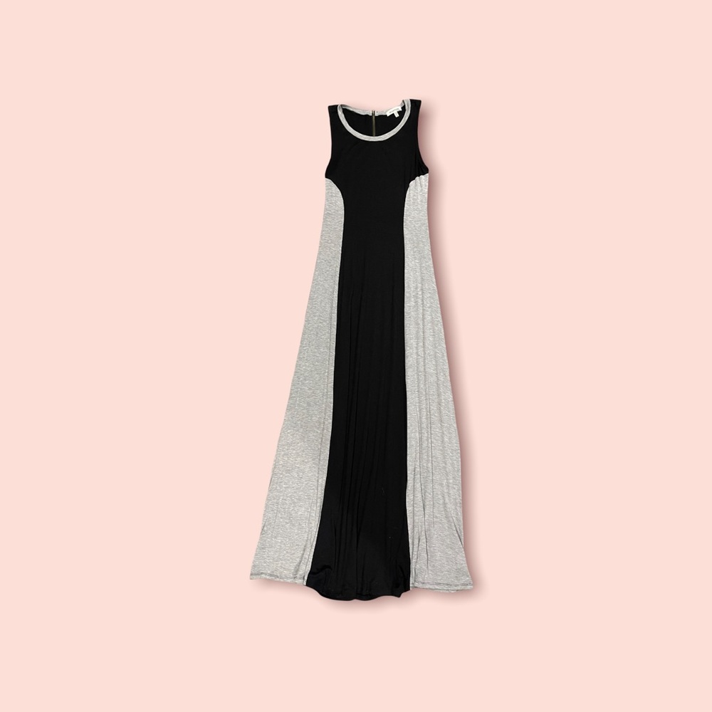Black and gray maxi dress